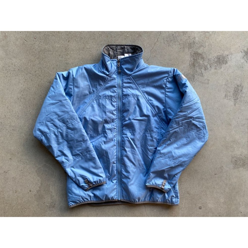 THE NORTH FACE Women's Off White Light Puffer Poly Full Zip Jacket Size L